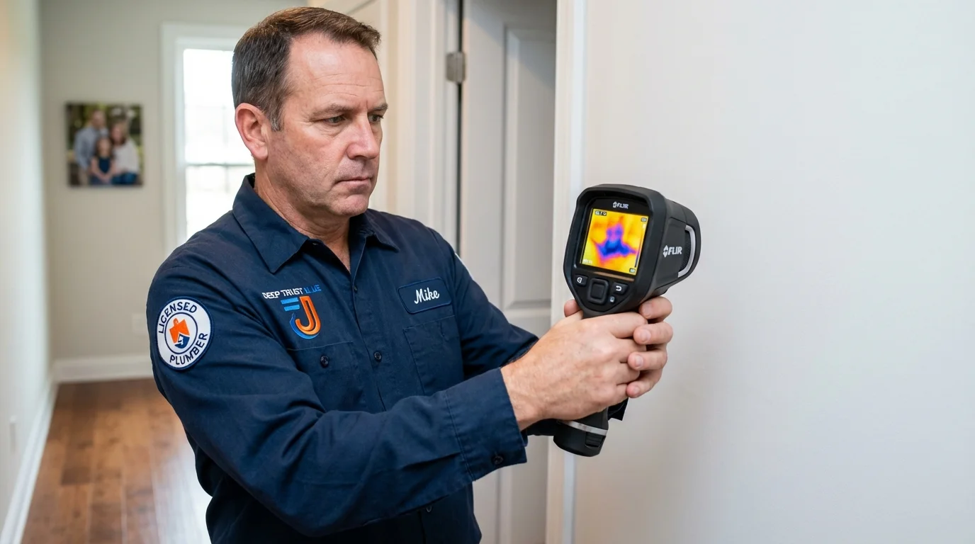 Thermal imaging leak detection by Johns Plumbing LLC in Middlebury